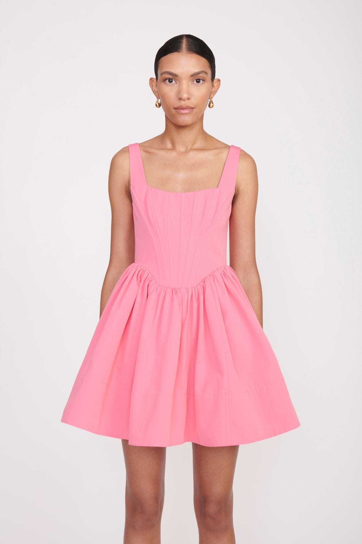 coral pink dress